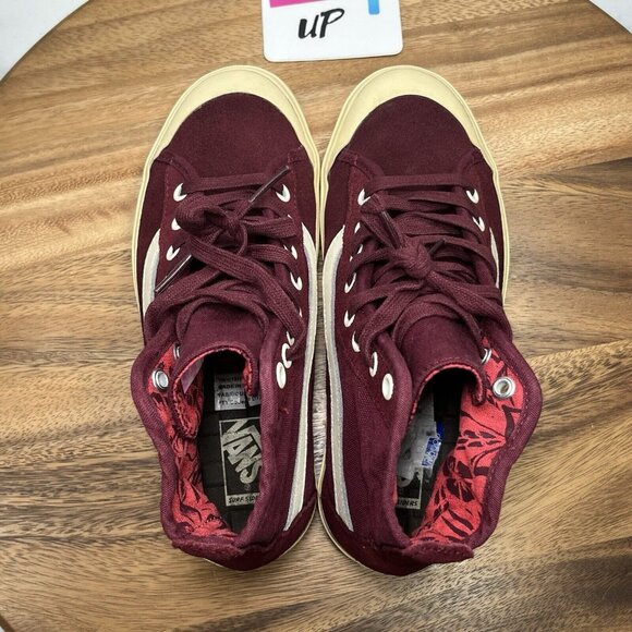 Vans Burgundy High-Top Athletic Shoes - Picture 7 of 10
